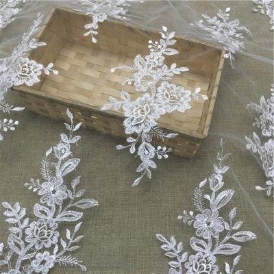 China JORICE Viable Hot Selling High Quality Jacquard Embroidery Fabric Lace Fabric For Wedding Dress for sale