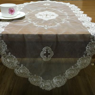 China JORICE Party Waterproof Hot Selling Outdoor Oval Embroidered Wedding Lace Hotel Home Table Cloth for sale