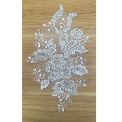 China Custom 3D Sequin Patches Sew-on Appliqued Accessory For Dress for sale