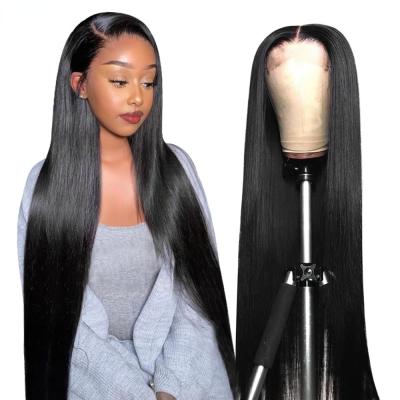 China Straight Human Hair 100% Raw Unprocessed Virgin Human Hair Body Wave Lace Wig Transparent Hair Wig For Black Women for sale