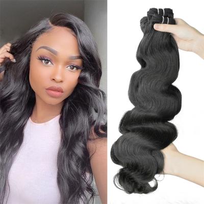 China Body Wave Tangle No No Hair Extension Mogolian Hair Shedding 100% Body Wave Bundles Grade 10A Hair Weaving for sale