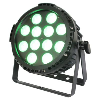 China 150W 12pcs 4in1 RGBW IP65 LED Waterproof Flat Theme Park Disco Club Light DMX512 LED Par Light for sale