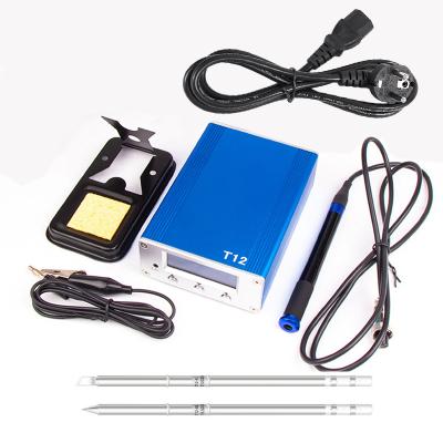 China Soldering Station T12 Digital Temperature Display Mini LCD Digital Display Adjustable Temperature Soldering Station For Mobile Phone Repair for sale