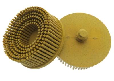 Chine Yellow Abrasive Bristle Disc Brush Tapered 2 Inch Diameter Grade 80 Grit à vendre