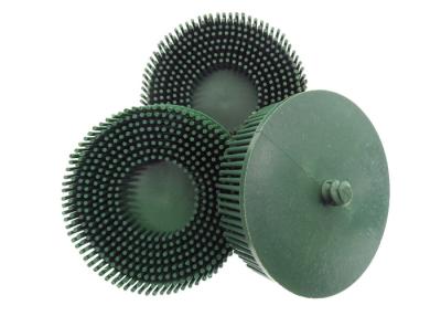 Chine Green Bristle Brush Disc 3 Inch Rubber Abrasive Brush for Burr Rust à vendre