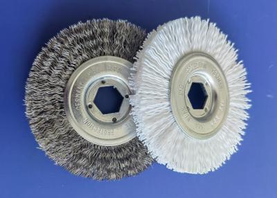 China Narrow brushing face 3 Inch Diameter Crimped Stainless Steel Wire Wheel Brush zu verkaufen