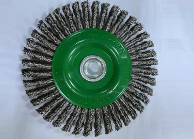 China 125mm OD Stringer Bead Knotted Wire Wheel Brush for Weld Preparation and Cleaning zu verkaufen