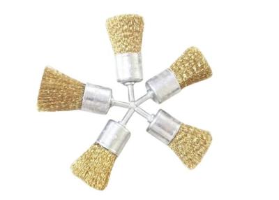 Chine 25mm OD Solid Shank Steel Wire Crimped Wire End Brush for Rust Paint Removal à vendre