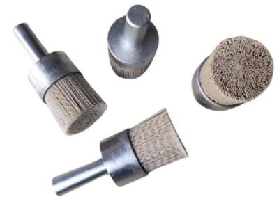 China 50mm Abrasive Nylon End Brush 10mm Shank for Removing Rust for sale