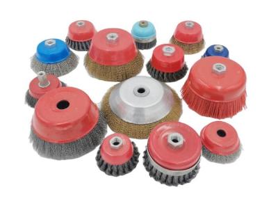 China Safety Supporting Ring 100mm Twisted Steel Wire Cup Brush for Cleaning Metal Surface for sale