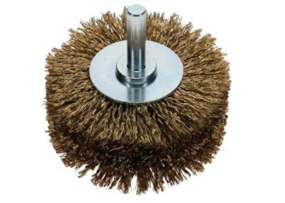 Κίνα Brass Wire Shaft Mounted Circular Brush 80mm x 6mm Shank προς πώληση