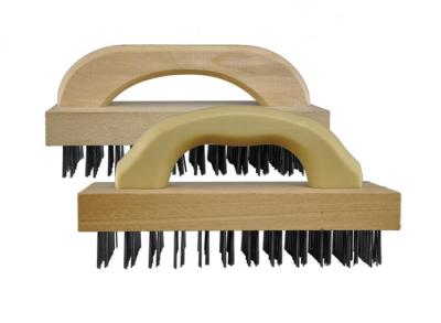 中国 Rectangular Shaped Butcher Block Brush with Flat Steel Wire for Heavy Duty Cleaning 販売のため