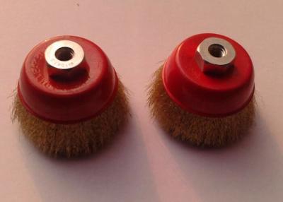 Chine brosse en laiton de tasse de fil de 75MM OD/brosse de tasse fil de broyeur pour la rouille de retrait à vendre