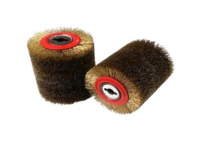 中国 100 X 120mm Industrial Steel Wire Curved Wood Polishing Brush Roller 販売のため