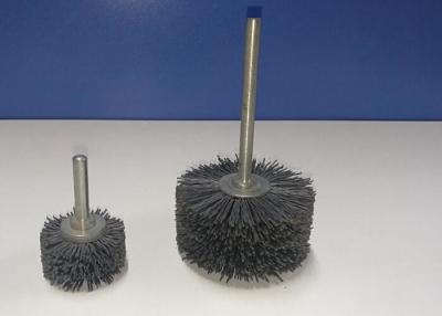 China Silicon Carbide Filament Mounted Nylon Abrasive Wheel Brush​ With 6mm Shank for sale