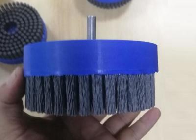 China Silicon Carbide Filament Abrasive Disc Brushes 150mm OD With 6mm Shank for sale