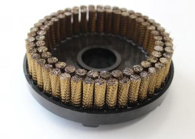 China No Spark Disc Brass Wire Cup Brush Punched Double Row 150 Mm Outer Diameter for sale