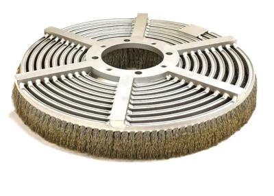 中国 400mm Diameter Stainless Steel Crimped Wire Spiral Wound Cup Brushes For Wire Processing 販売のため