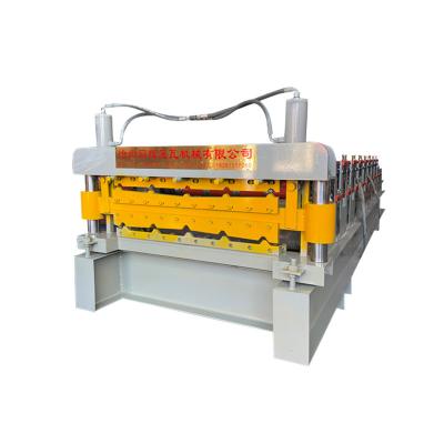 China Hotels Combined Double Layer Building Material Machinery Roof Tile Building Material Trapezoidal Roll Forming Machine for sale