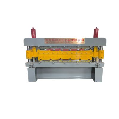 China Hotels Double Layer Building Material Machinery Roof Tile Building Material Roll Forming Machine for sale