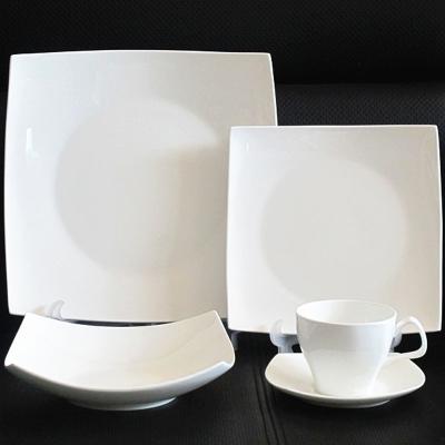 China 20pcs Bone China Viable White Dinner Set for sale