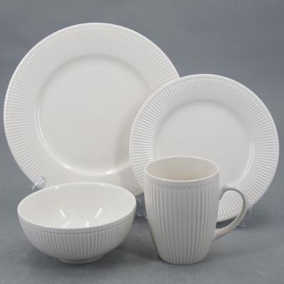 China Sustainable Ring Shape 16piece Bavaria Porcelain Dinner Set for sale