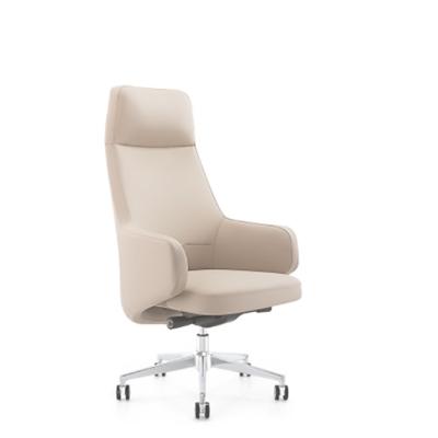 China Modern White Ergonomic Executive Chair Office Furniture Office Chair Leather Swivel for sale