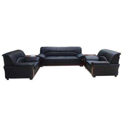 China Regular Leather Commercial Furniture Business Office Furniture High Quality Luxury Reception Waiting Single Seat Couch Sofa Desk for sale