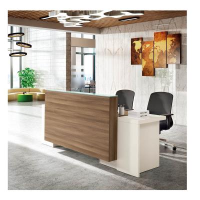 China Regular Modern Office Furniture Hotel Customized White Front Desk Counter Front Desk For Spa for sale