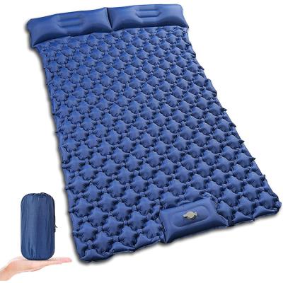 China High Quality Waterproof And Sandproof Lightweight Portable Amazon Double Self Inflating Camping Mattress Sleeping Air Pad Mat for sale