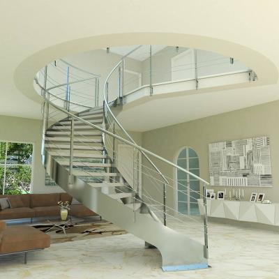 China China Factory Supplier Modern Design Cast Iron Customized Spiral Staircase Used Spiral Stairs With Glass Railings for sale