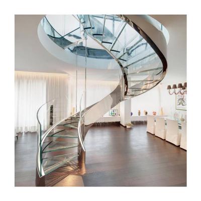 China Modern Luxury Villa Outside DIY Space Saving Iron Steel Spiral Staircase for sale