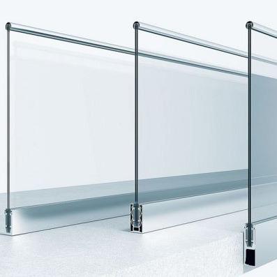 China Modern U Channel Glass Railing With LED Light for sale