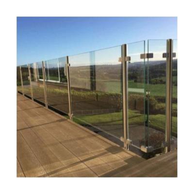 China Modern Framed Glass Railings / Balustrades Design For Balcony Decking Satin Finished for sale