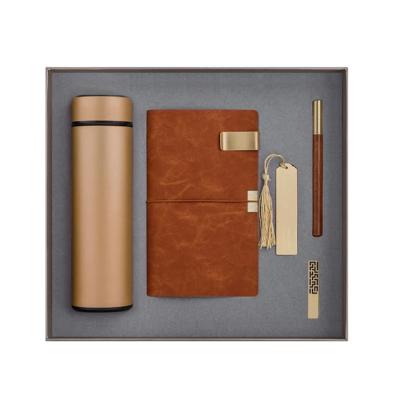 China Agriculture Promotion Sale Gift Set Items Custom Logo Corporate Gifts Vacuum Mug With Notebook Gift Set for sale