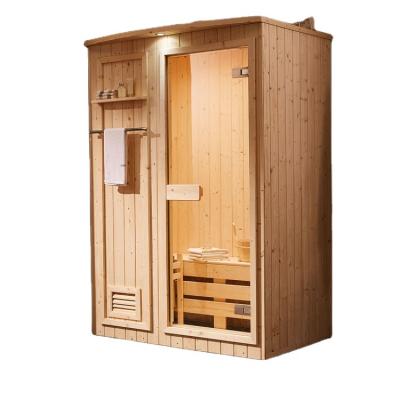 China Luxury Wooden Culture Computer Control Panel Sauna Room Solid Wood 2-6 Person for sale