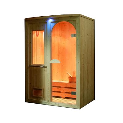 China Computer Control Panel Good Quality Traditional Wooden Sauna Room With Stove And Stone for sale