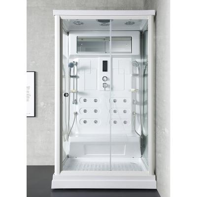 China New Luxury Computer Control Panel Steam Shower Room Massage Buletooth Computer Control Steam Sauna Back Room With Spray Nozzles Spa for sale