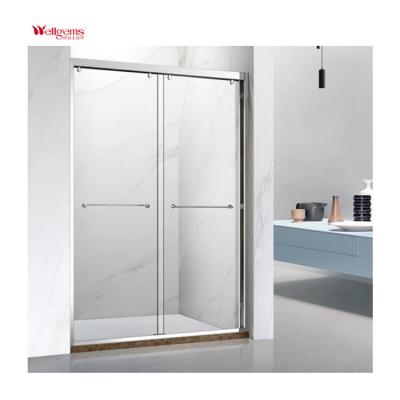 China Modern Tempered Movable Laminated Double System Glass Decorative Shower Room Partition for sale