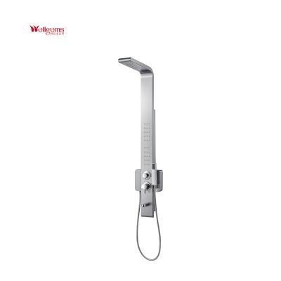 China With Sliding Bar Shower Set Modern Bathroom Shower Sliding Waterfall Wall Shower Panel for sale