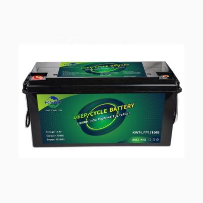 China Solar toys Kowint LiFePO4 cycle life long lithium ion battery 12V 150Ah for RV solar -grid for sale