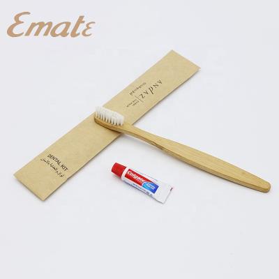 China Hotel Dental Kit with Bamboo Wooden Toothbrush Bamboo Toothbrush for sale