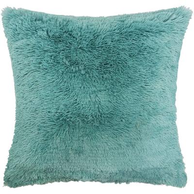 China 2021 Eco-friendly Home Decorative Luxury 100% Polyester Artificial Fur Shaggy Throw Pillow For Couch for sale