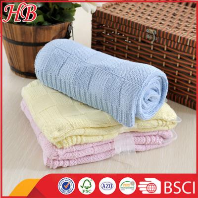 China Reasonable Price Crocheted 100% Cotton Anti-pilling Baby Blanket , Receiving Baby Blanket for sale