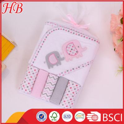 China Anti-pilling Cotton Baby Blanket Baby Bath Towel Set Blankets With Head for sale