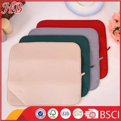 China Sustainable Hot Selling Reversible Microfiber Dish Drying Mat for sale