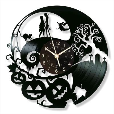 China Antique Style Vinyl Record Wall Clock For Living Room Home Decor Wall Clock With LED Light Christmas Gift for sale