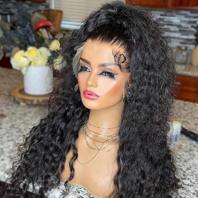 China Body Wave 180 Density 13x6 Loose Deep Wave Curly13x4 30 Inch Lace Front Human Hair Wigs, Cheap Hd Half Water Wave Glueless Lace Closure Wig for sale