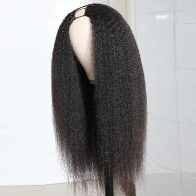 China Wave Body Wig 16 Inch Bob U Part Wig, U Part Hair Wigs For Black Women, Yaki Curly Curly Straight Hair U Part Wigs for sale