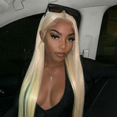 China Silky Straight Blonde 40 Inch Full Lace Front Wave, 100% Virgin Pre Plucked Lace Wig For Black Women Hair for sale